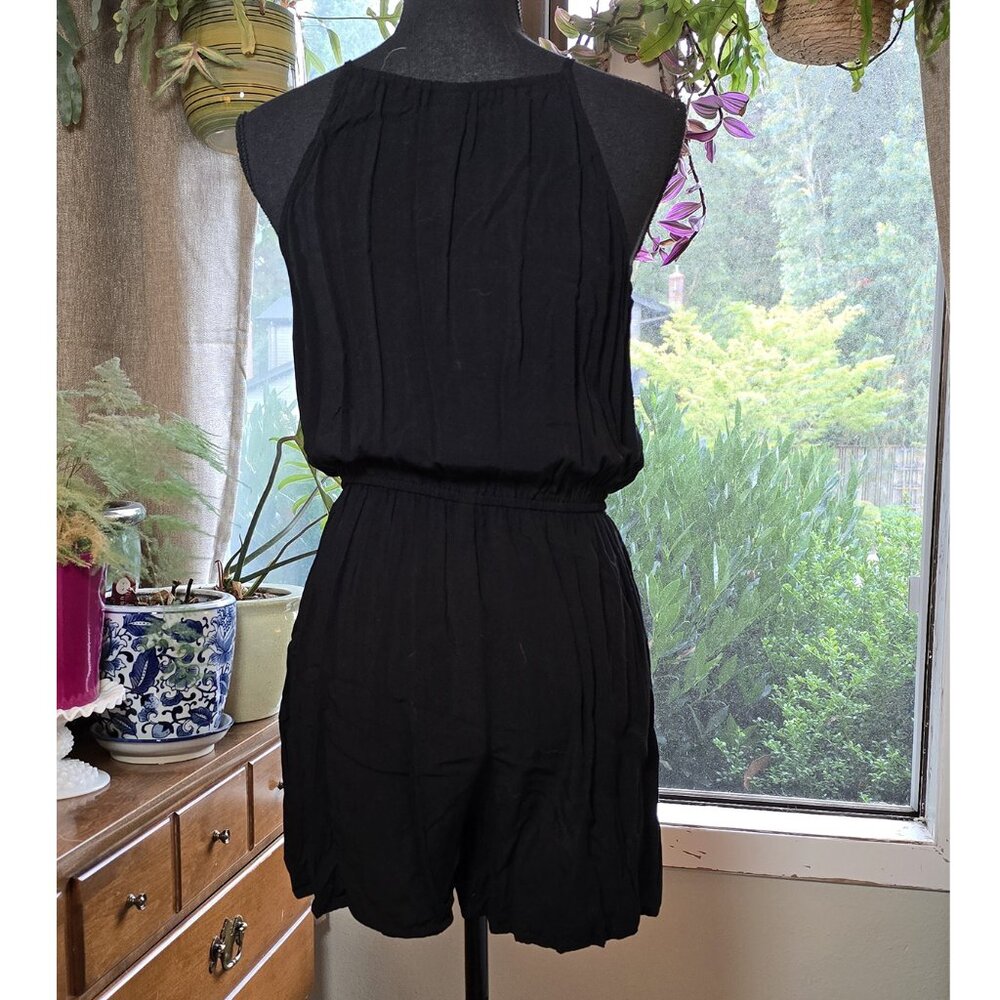 Old Navy Black Tencel Shorts Romper S - Picture 2 of 4